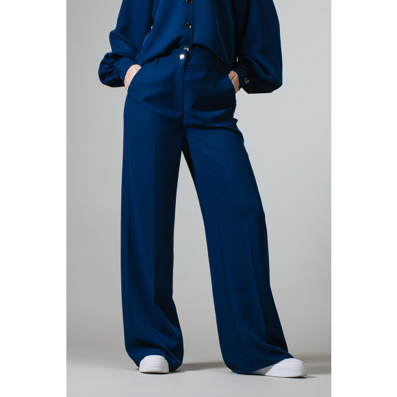 Label Dot - Blauw | Dames | Broek | Blauw | 46 | regular | Kamst mode
