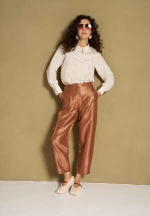 Broek Helvi - High Rise Tapered | Caramel