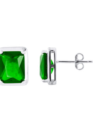 Oorbellen "smaragdgroene kleuren" kristal en zirkoniumoxiden 925 - Gatsby