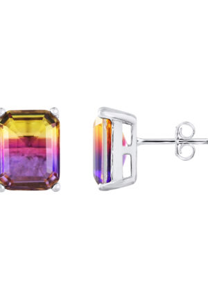 Solitaire kristal geel zilver zilver 925 gele kristallen oorbellen - Anais