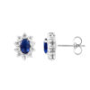 Oorbellen "Sapphire" zilveren sieraden 925 - Kate