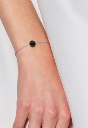Alternative view of Crystal Sphere Armband Preciosa Black Silver 925