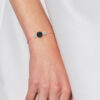 Trilogie armband kristal preciosa wit en zwart zilver 925 roze vergulde - Afbeelding 2