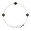 Crystal Trio Armband Preciosa Black Silver 925