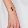 Armband u en mij Crystal Preciosa Black Semi Rigid Silver 925 - Afbeelding 2