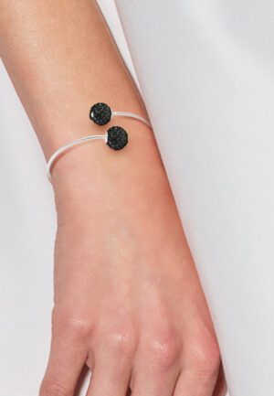 Alternative view of Armband u en mij Crystal Preciosa Black Semi Rigid Silver 925