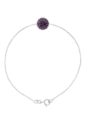 Bol Armband Crystal Preciosa Purple Silver 925