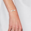 Forsçasseketen Armband en wit zoet water zilver zoetwaterparels 925 - Afbeelding 2