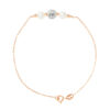 Armband ketting forçaat en wit zoetwater cultuur kralen 925 roze vergulde