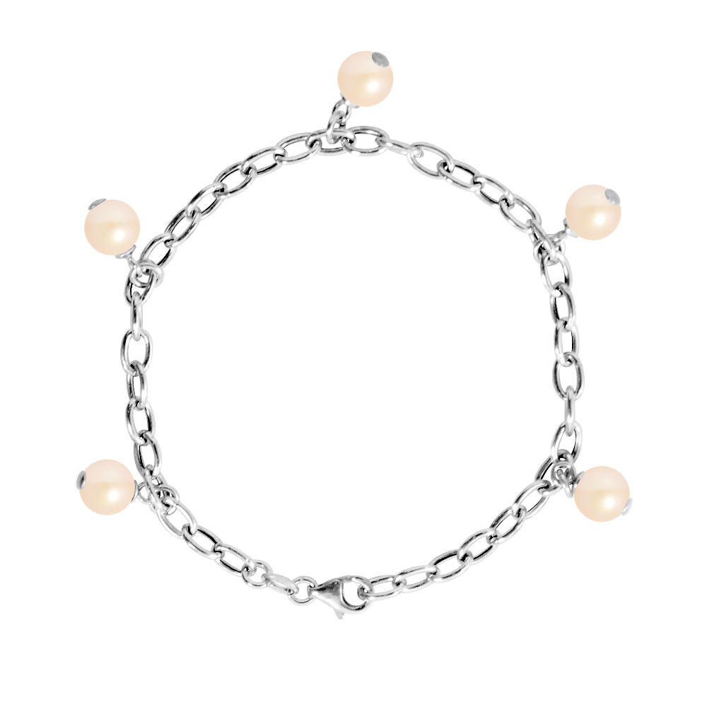 Braloque armband zoetwater water gewas parels zilver 925