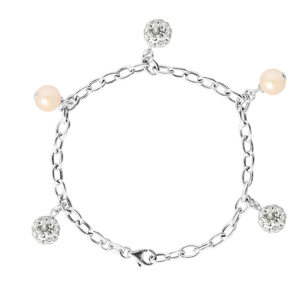Breloques Bracket Freshwater Water Cultuur Kralen en Crystal Preciosa Silver 925