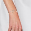 Breloque armband zwarte cultuurcultuur kralen en kristallen preciosa zilver 925 - Afbeelding 2