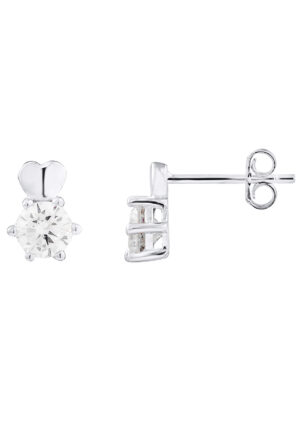 Solitaire oorbellen harten, zirkoniumoxide en 925 zilver - fiaden