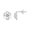 Oorbellen Bloemoxides Zirkonium en Silver 925 - Rosette