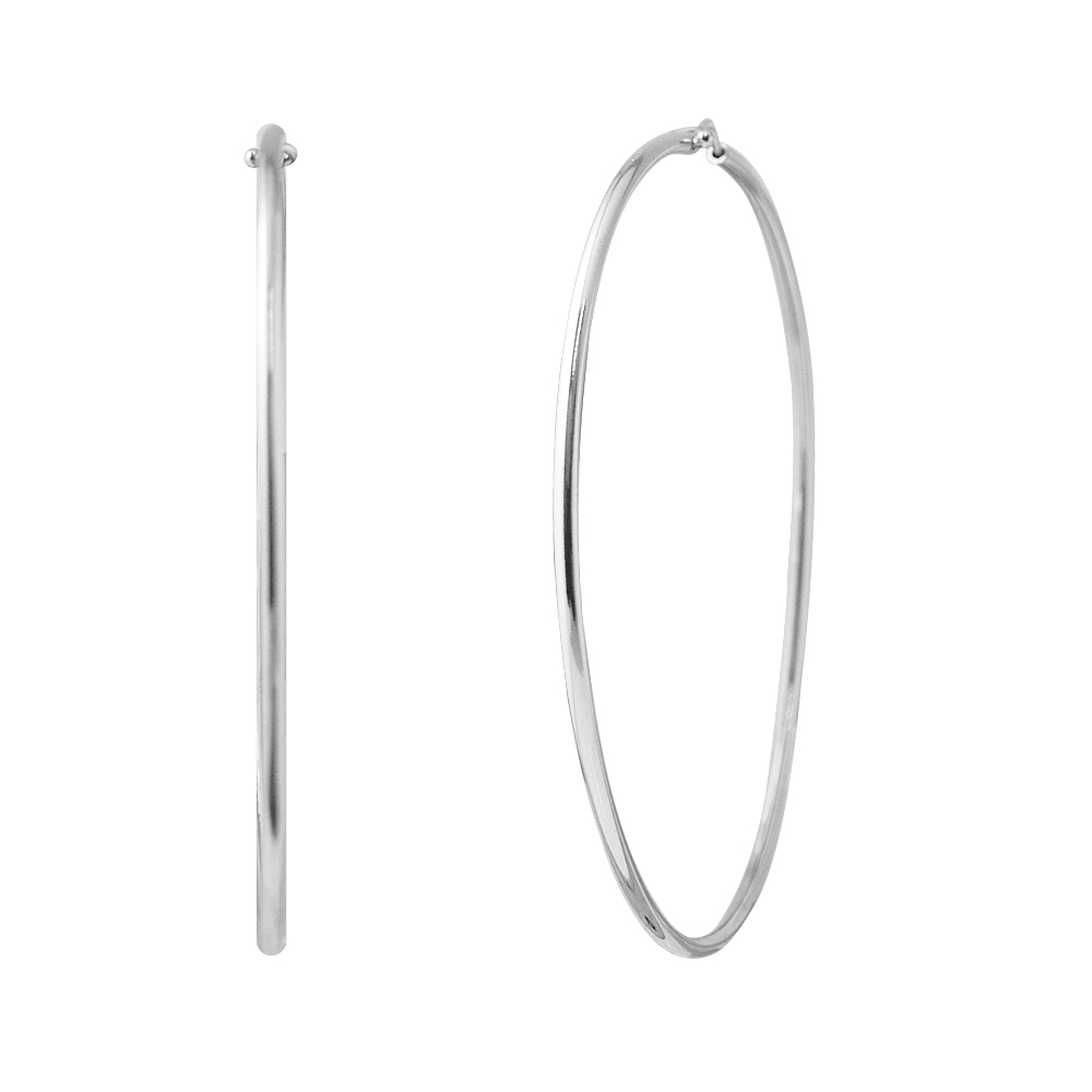 Creolen Diameter 75 mm Zilver 925 - Schoonheid 7