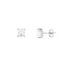 Oorvlees vierkant zirkoniumoxiden 8 mm 4 zilveren klauwen 925 - Envy 8