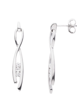 Oorbellen Hangers Zirkoniumoxiden en Zilver 925 - Grace