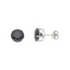 Ronde en zwarte zirkoniumoxiden Muurnagels 8mm Zilver 925 - All Black 8