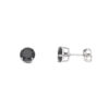 Ronde en zwarte zirkoniumoxide oor nagels diameter 6 mm zilver 925 - alle zwart 6