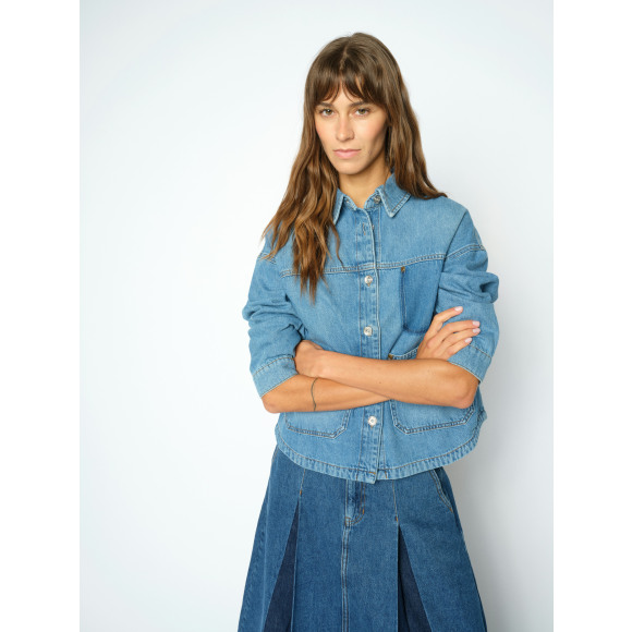 Mos Mosh - Jeansblauw | Dames | Spijkerjas | Jeansblauw | M | regular | Kamst mode