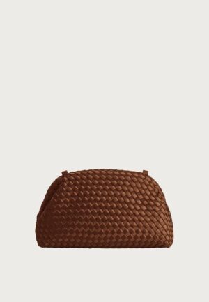 Marrea clutch Pouch affogato satin