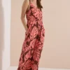 Maxi-jurk met V-hals en print