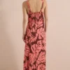 Maxi-jurk met V-hals en print - Afbeelding 3