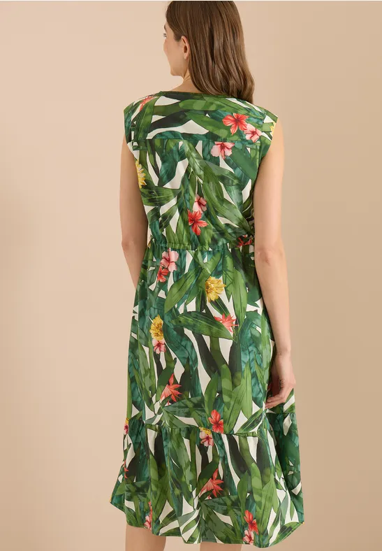 Midi-jurk met bloemenpatroon - Afbeelding 3