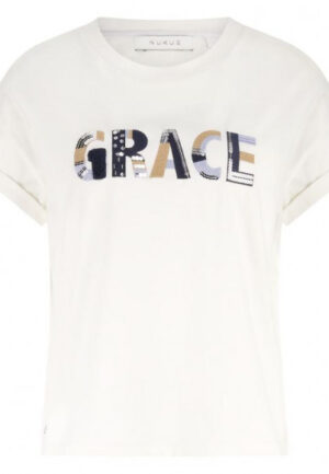 Nukus - OFF WHITE | Dames | Top | OFF WHITE | 3XL | regular | Kamst mode