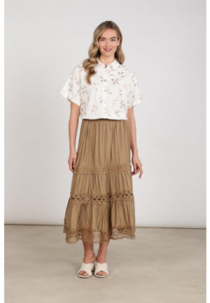 Nukus - Camel | Dames | Rok | Camel | 3XL | regular | Kamst mode