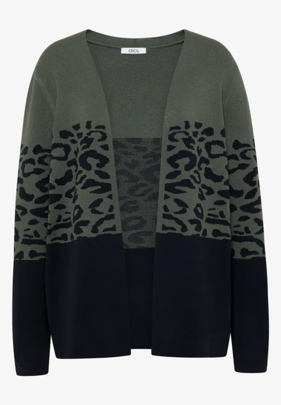 Open vest met jacquardpatroon - Afbeelding 2