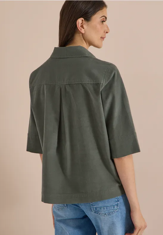 Overhemd met korte mouwen in effen kleur - Afbeelding 3