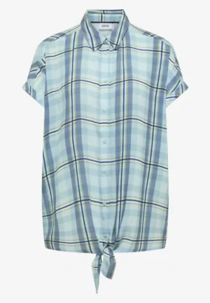 Alternative view of Overhemdblouse met aflopende schouders en print