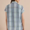 Overhemdblouse met aflopende schouders en print - Afbeelding 3