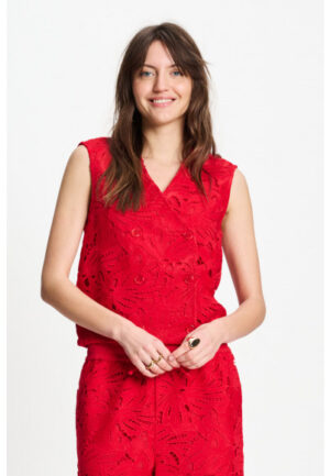 Pom Amsterdam - Rood | Dames | Gilet | Rood | 34 | regular | Kamst mode