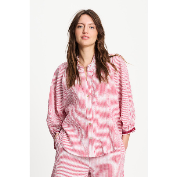 Pom Amsterdam - Rood | Dames | Blouse | Rood | 36 | regular | Kamst mode