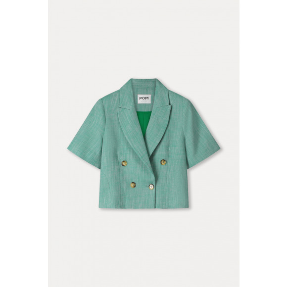 Pom Amsterdam - Groen | Dames | Blazer | Groen | 42 | regular | Kamst mode
