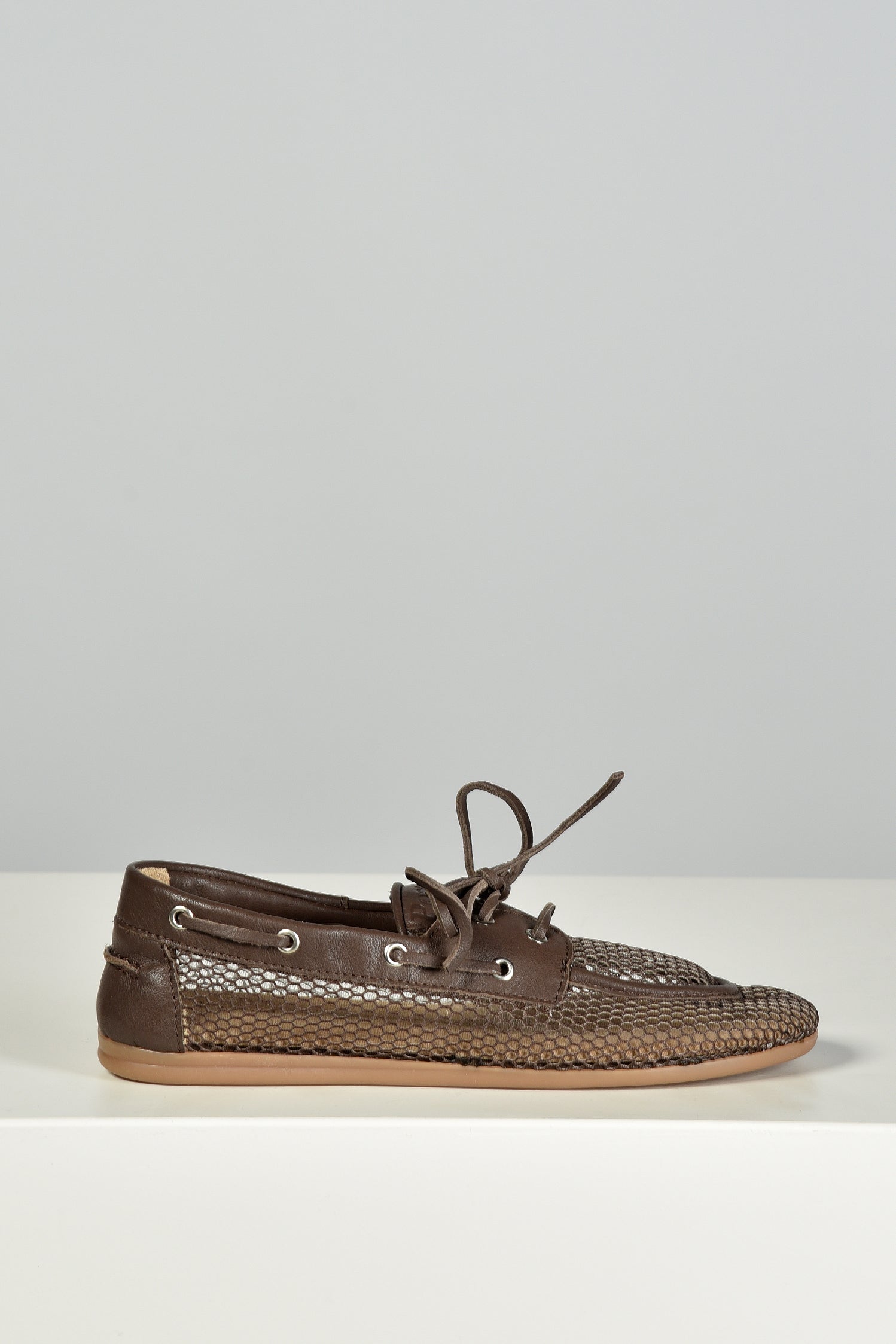 Posa loafers Boat Loafer Mesh PW111-201 dark brown