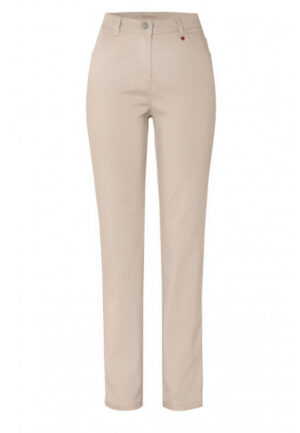 Toni | Relaxed - Greige | Dames | Broek | greige | 46 | regular | Kamst mode