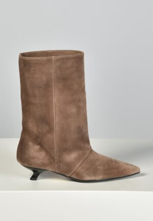 Rotue enkellaarsjes Taboo velour desert