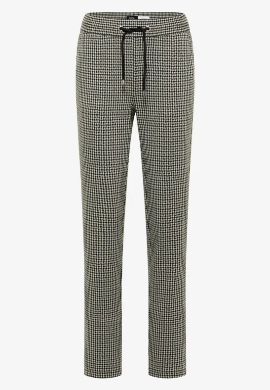 Slim Leg-broek met pied-de-poule-patroon - Afbeelding 2