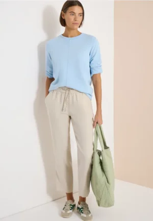 Slim Legs broek in causale pasvorm van linnen