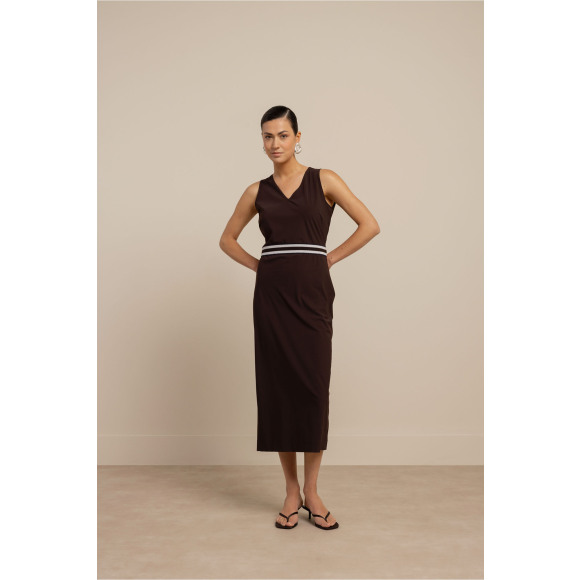 Studio Anneloes - Bruin | Dames | Jurk | Bruin | XXL | regular | Kamst mode
