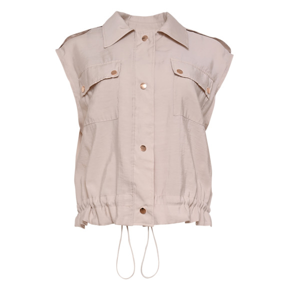 Zizo - Beige | Dames | Gilet | Beige | 44 | regular | Kamst mode