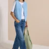 Teddy-vest met softshell-details