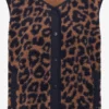 Teddyvest met softshell-details en luipaardprint - Afbeelding 2