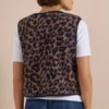 Teddyvest met softshell-details en luipaardprint - Afbeelding 3