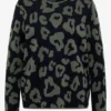 Trui met ronde hals en luipaardprint - Afbeelding 2