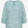 Tuniek met 3/4-mouwen en bladprint - Afbeelding 2