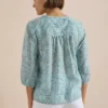Tuniek met 3/4-mouwen en bladprint - Afbeelding 3